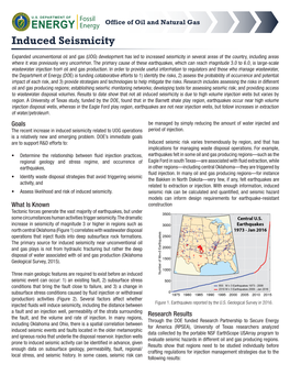 Induced Seismicity