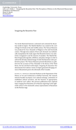 Imagining the Byzantine Past: the Perception of History in the Illustrated Manuscripts of Skylitzes and Manasses Elena N