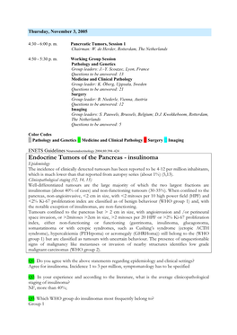 Endocrine Tumors of the Pancreas