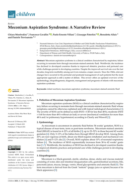 Meconium Aspiration Syndrome: a Narrative Review