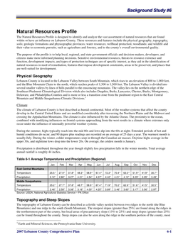 Natural Resources Profile