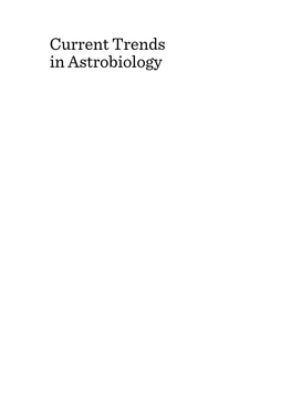 Current Trends in Astrobiology