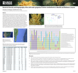 Bacterial Diversity and Biogeography of the Cold-Water Gorgonian Primnoa Resedaeformis in Norfolk and Baltimore Canyons Christina A