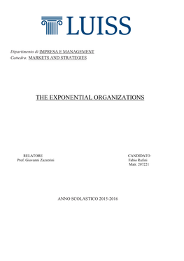 The Exponential Organizations