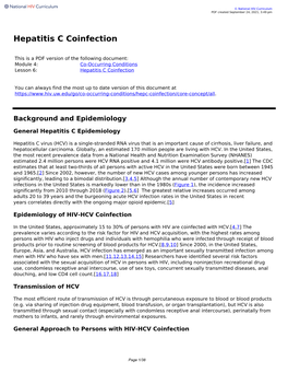 Hepatitis C Coinfection