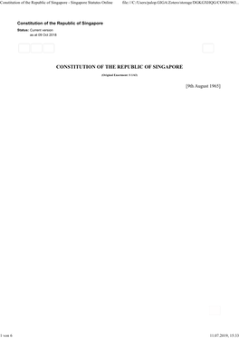 Constitution of the Republic of Singapore - Singapore Statutes Online File:///C:/Users/Palop.GIGA/Zotero/Storage/DGKGXHQG/CONS1963