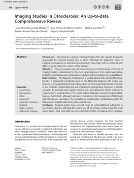 Imaging Studies in Otosclerosis: an Up-To-Date Comprehensive Review