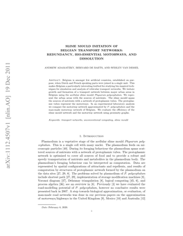 Slime Mould Imitation of Belgian Transport Networks: Redundancy, Bio-Essential Motorways, and Dissolution