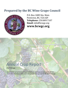 Annual Crop Report 2017 Vintage