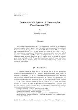 Boundaries for Spaces of Holomorphic Functions on C(K)