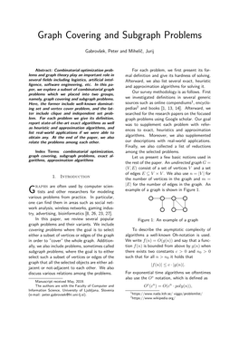 Graph Covering and Subgraph Problems