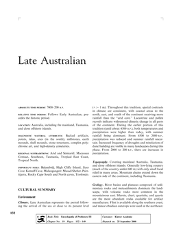 Late Australian