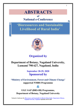 Abstract Book of National E-Conference 'BSLRI', Department