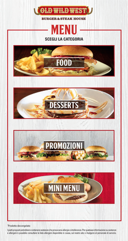 Food Promozioni Mini Menu Desserts