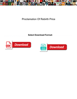 Proclamation of Rebirth Price