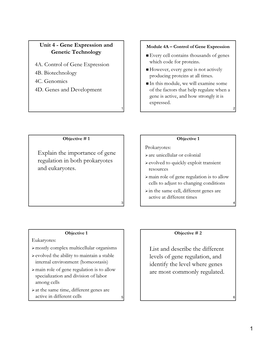 Explain the Importance of Gene Regulation in Both Prokaryotes And