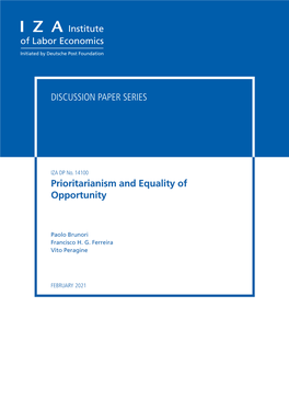 Prioritarianism and Equality of Opportunity