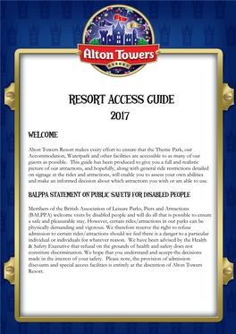 Guide for Visitors Using Special Access