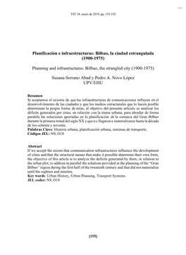 Planificación E Infraestructuras: Bilbao, La Ciudad Estrangulada (1900-1975)