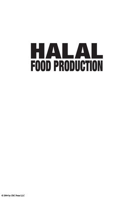 Halal Food Production