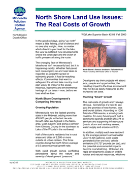 North Shore Land Use Issues: the Real Costs of Growth