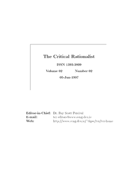 The Critical Rationalist