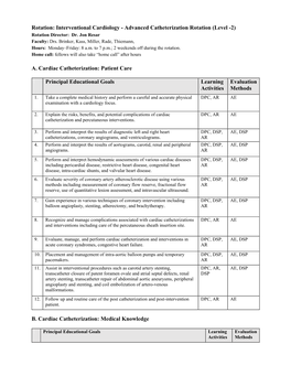 Interventional Cardiology - Advanced Catheterization Rotation (Level -2) Rotation Director: Dr