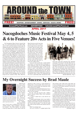 Nacogdoches Music Festival May 4, 5 & 6 To