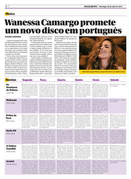 Wanessa Camargo Promete Um Novo Disco Em Português
