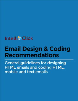 Email Design & Coding Recommendations