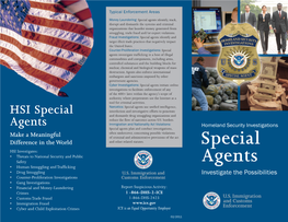 HSI Special Agent Brochure