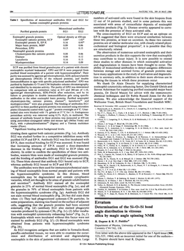 Erratum Cells, Suggesting That the Granule Proteins Had Been Secreted Externally (Fig