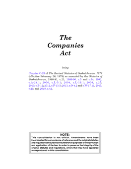The Companies Act