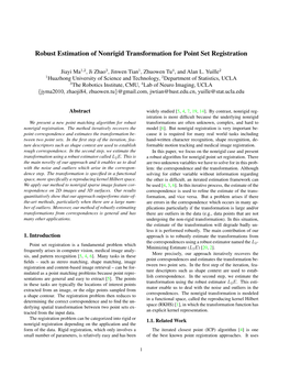 Robust Estimation of Nonrigid Transformation for Point Set Registration