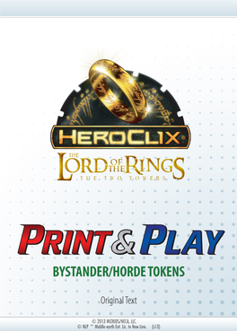 Bystander/Horde Tokens