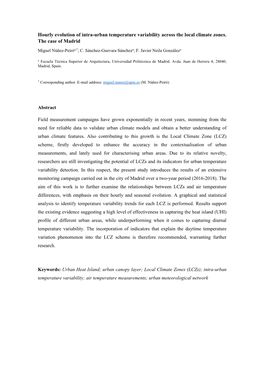 Hourly Evolution of Intra-Urban Temperature Variability Across the Local Climate Zones