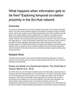 Exploring Temporal Co-Citation Proximity in the Sci-Hub Network