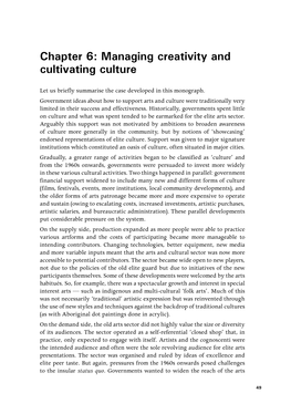 Re-Visioning Arts and Cultural Policy