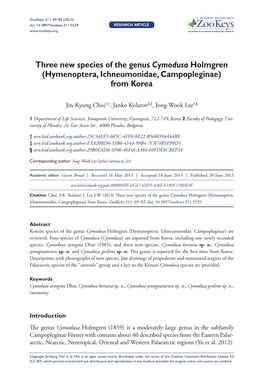 Hymenoptera, Ichneumonidae, Campopleginae) from Korea