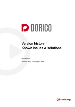 Dorico 3.1.10 Version History