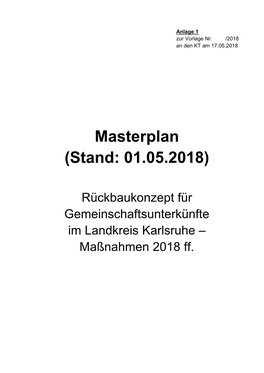 Masterplan (Stand: 01.05.2018)