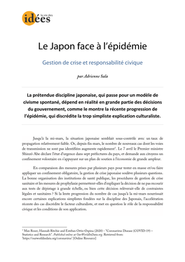 Le Japon Face À L'épidémie