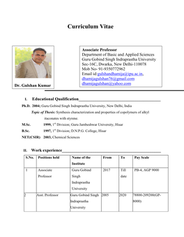 Curriculum Vitae