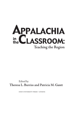 Appalachia in the Classroom: Teaching the Region