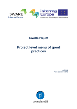 Project Level Menu of Good Practices