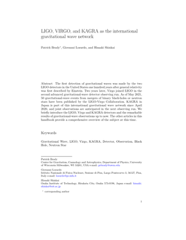 LIGO, VIRGO, and KAGRA As the International Gravitational Wave Network