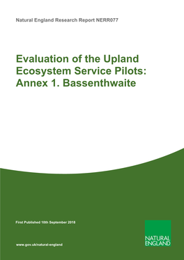 Evaluation of the Upland Ecosystem Service Pilots: Annex 1