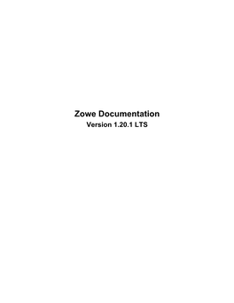 Zowe Documentation Version 1.20.1 LTS
