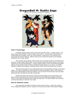 The Return of Raditz” by Matthew A