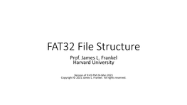 FAT32 File Structure Prof